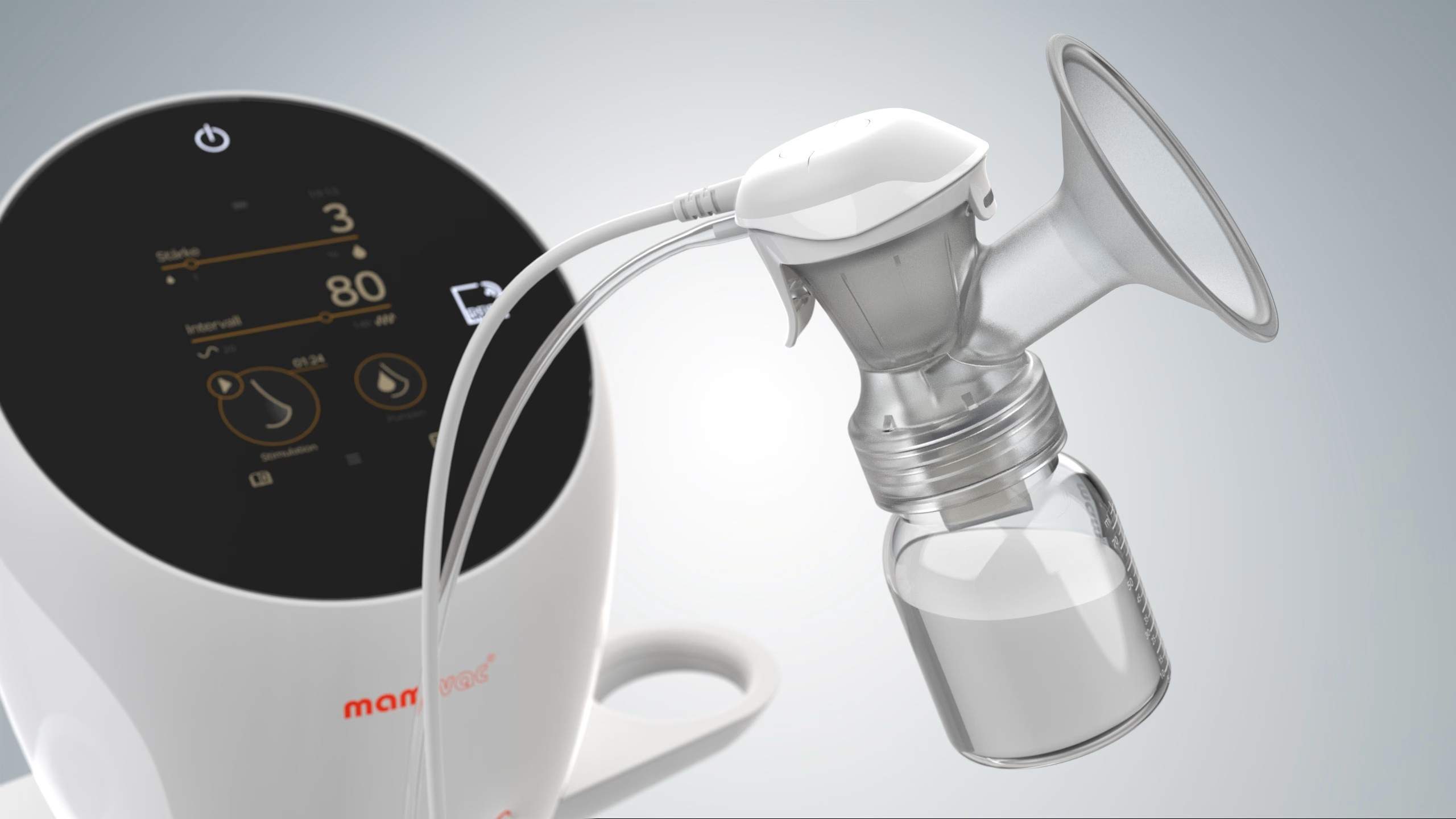 Milchpumpe Smarla mit Display und Pumpset