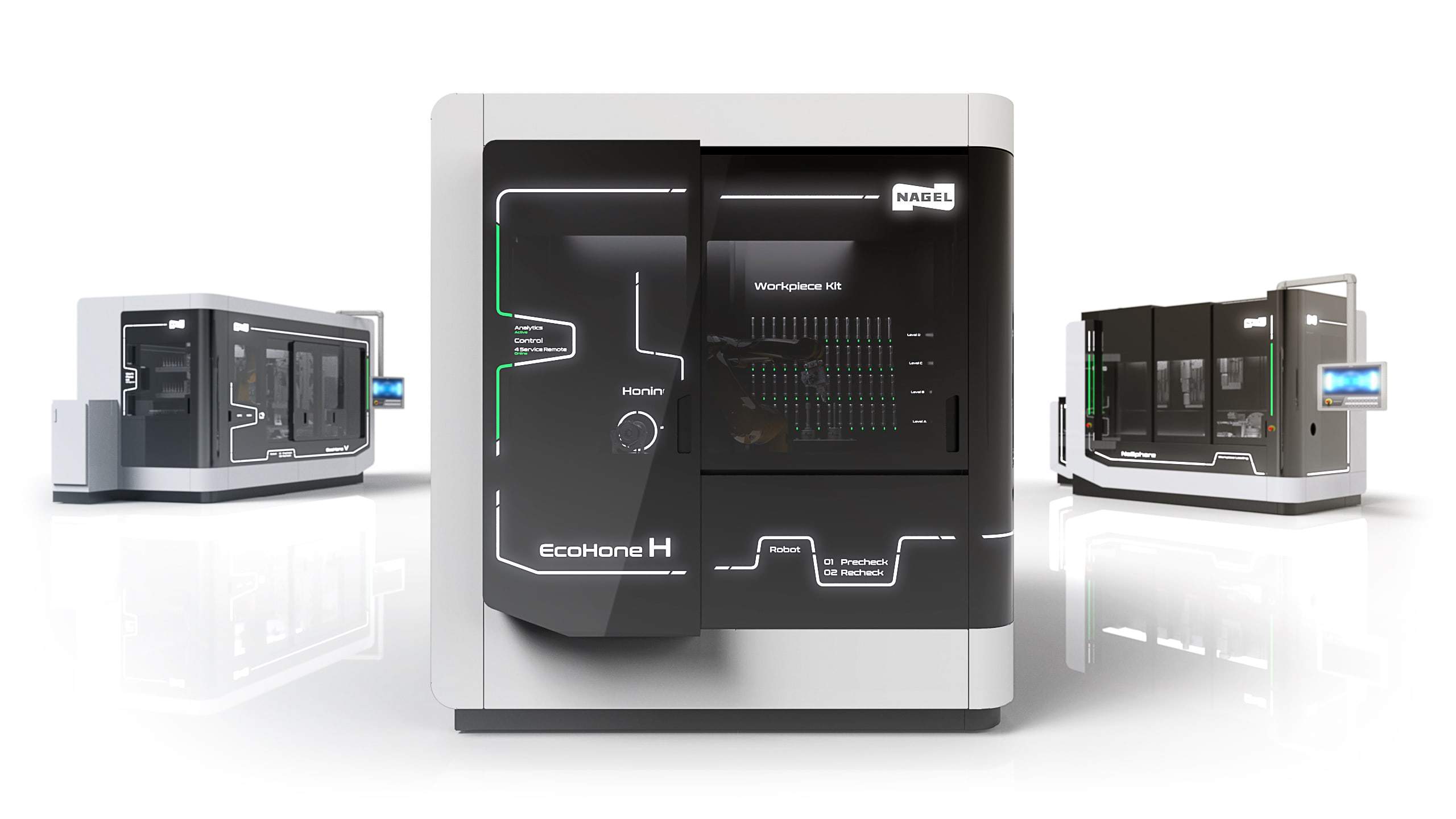 Hon- und Finishmaschinen von NAGEL Technologies, gestaltet von UP Designstudio