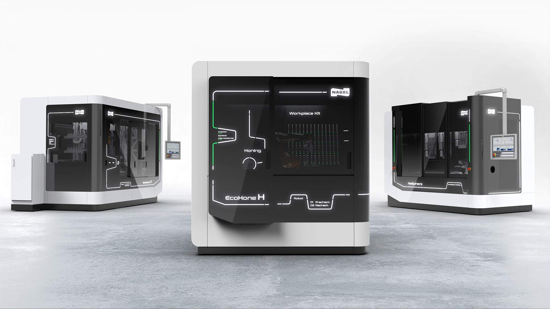 Hon- und Finishmaschinen von NAGEL Technologies mit gemeinsamer Designsprache